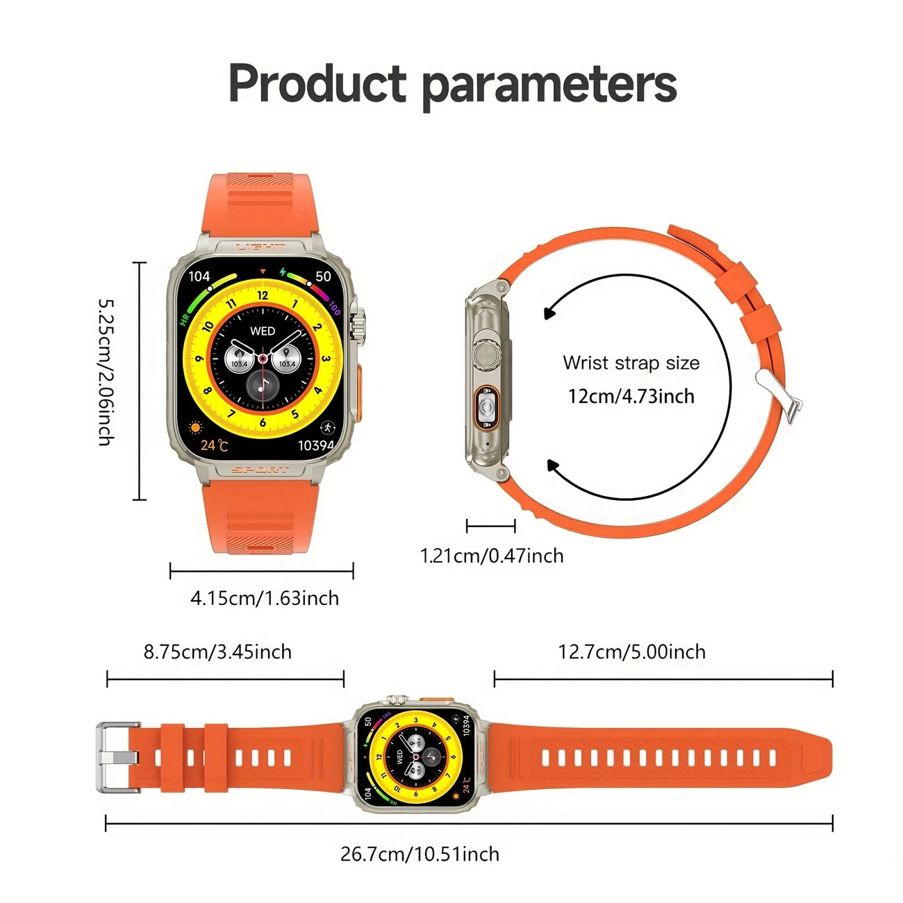 2024 Smartwatch | Multi-Color Silicone Strap